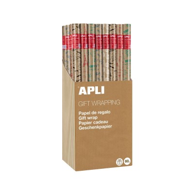 ROLO PAPEL EMBRULHO / FANTASIA APLI PARTY 70x200cm (CORES SORTIDAS)