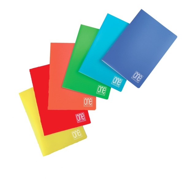 CADERNO AGRAFADO CAPA PLASTICA ONE BLASETTI A4 48FLS 100gr. QUADRICULADO CORES SORTIDAS