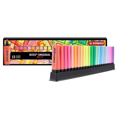 KIT x 23 MARCADORES FLUORESCENTE STABILO BOSS 70 ARTY LINE CORES SORTIDAS