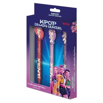 KIT 3 x ESFEROGRAFICAS APAGÁVEIS K-POP DEMON HUNTERS
