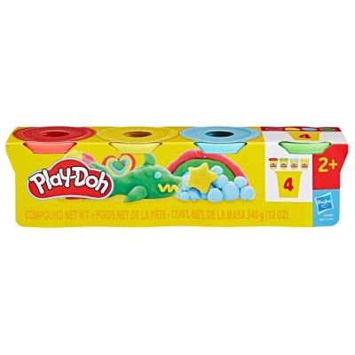 PLASTICINA PLAY-DOH POTES 4 x CORES SORTIDAS 340gr.