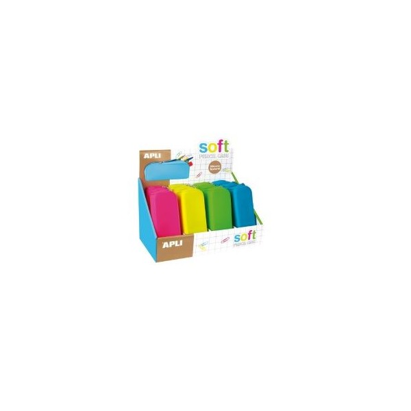 ESTOJO SILICONE APLI SOFT CORES FLUORESCENTES SORTIDAS