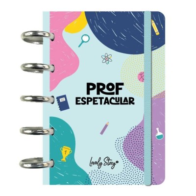 CADERNO INTELIGENTE A6 100gr. 100FLS PAUTADO LOVELY STORY PROF ESPETACULAR