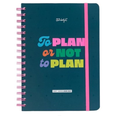 AGENDA ESCOLAR ESPIRAL SEMANAL 2026-27 A5+ MR WONDERFUL - TO PLAN OR NOT TO PLAN