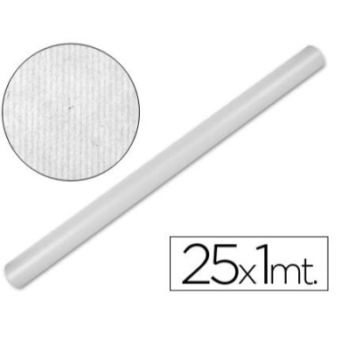 ROLO PAPEL KRAFT 65gr/m2  25x1MT - BRANCO
