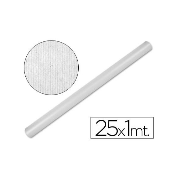 ROLO PAPEL KRAFT 65gr/m2  25x1MT - BRANCO