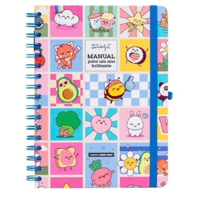 AGENDA ESCOLAR ESPIRAL SEMANAL 2026-27 A5+ MR WONDERFUL - MANUAL PARA UM ANO BRILHANTE