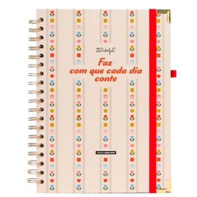 AGENDA ESCOLAR ESPIRAL SEMANAL 2026-27 A5+ MR WONDERFUL - VIVE HOJE, PLANEIA SEMPRE