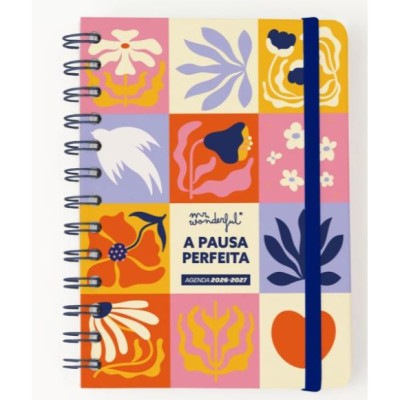 AGENDA ESCOLAR ESPIRAL DIARIA 2026-27 A6+ MR WONDERFUL - A PAUSA PERFEITA
