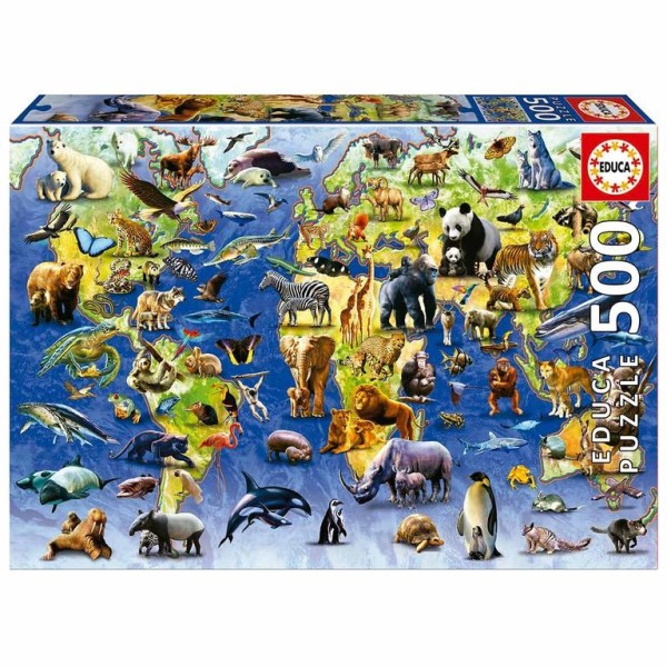 PUZZLE EDUCA 500 PECAS ESPECIES EM PERIGO DE EXTINCAO