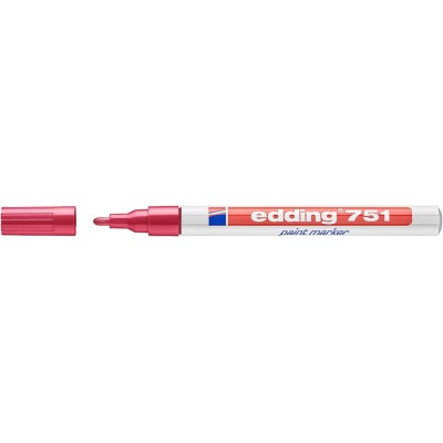 MARCADOR PERMANENTE EDDING 751 PT-CN 1-2MM VERMELHO