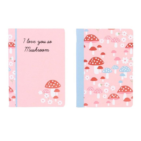 CADERNO AGRAFADO ANCOR B´LOG PINK MUSHROOMS A4 90gr. 48FLS QUADRICULADO
