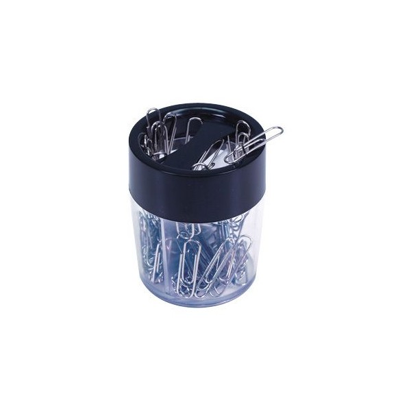 PORTA CLIPS REDONDO MAGNETICO - DUPLO - PRETO