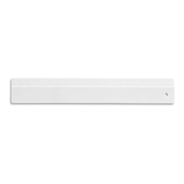 REGUA PLASTICO BRANCO OPACO "FREDERICK" 20CM
