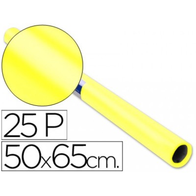 ROLO PAPEL LUSTRO 50x65cm 25FLS AMARELO