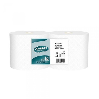 PACK 2 x ROLOS PAPEL INDUSTRIAL AMOOS 862  250 MT / ROLO
