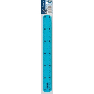 REGUA FLEXIVEL CENTRUM 30CM CORES SORTIDAS