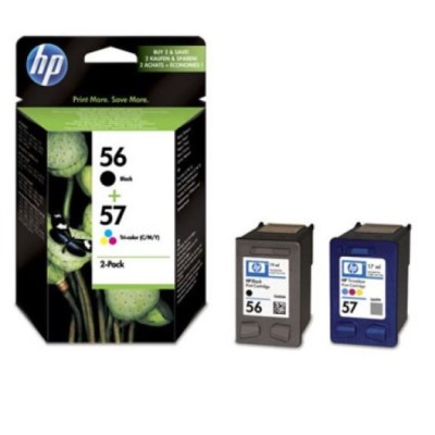 KIT 2 TINTEIROS HP Nº 56 PRETO + 57 TRICOLOR ORIGINAL