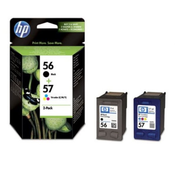KIT 2 TINTEIROS HP Nº 56 PRETO + 57 TRICOLOR ORIGINAL