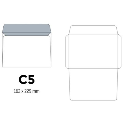 ENVELOPE SACO BRANCO C5 100gr.162x229mm AUTODEX