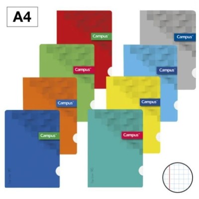 CADERNO AGRAFADO CAMPUS CAPA COLORIDA SORTIDAS "CARTOLINA" A4 48FLS 90GR QUADRICULADO