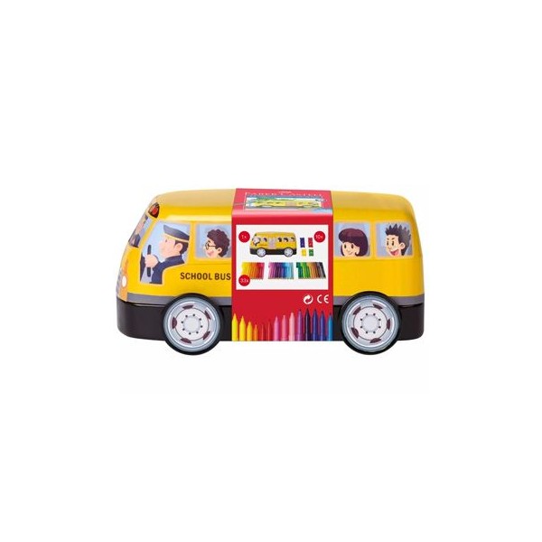 AUTOCARRO C/ 33 MARCADORES DE FELTRO FABER CASTELL C/ CLIPS