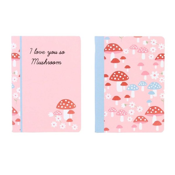 CADERNO AGRAFADO ANCOR B´LOG PINK MUSHROOMS A5 90gr. 48FLS  PAUTADO