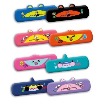 ESTOJO SILICONE FUNNY MITAMINI REDONDO CORES SORTIDAS