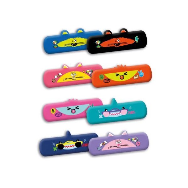 ESTOJO SILICONE FUNNY MITAMINI REDONDO CORES SORTIDAS