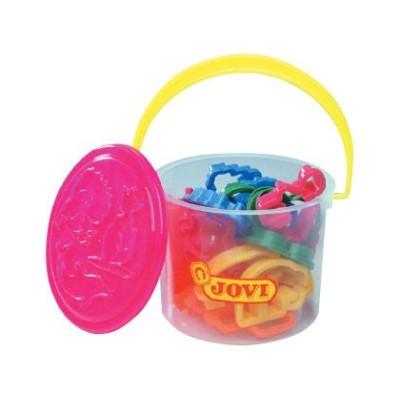 BALDE COM 24 MOLDES PARA PLASTICINA PARA MODELAGEM - 6 MODELOS