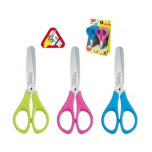 TESOURA  MAPED 13CM PONTAS REDONDAS P/ESQUERDINOS - CORES SORTIDAS