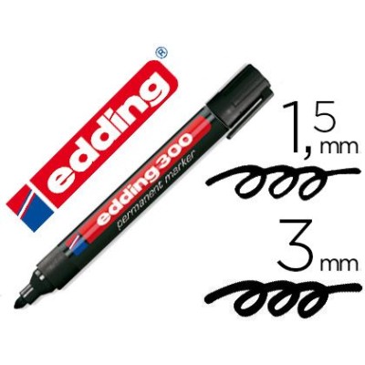 MARCADOR PERMANENTE EDDING 300 PT-CN 1,5-3MM PRETO