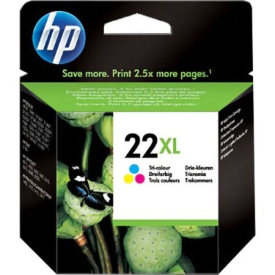 TINTEIRO HP 22XL TRICOLOR ORIGINAL