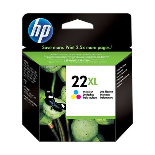 TINTEIRO HP 22XL TRICOLOR ORIGINAL