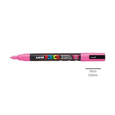 MARCADOR UNIBALL POSCA PC3M 0,9mm ROSA FUCSIA