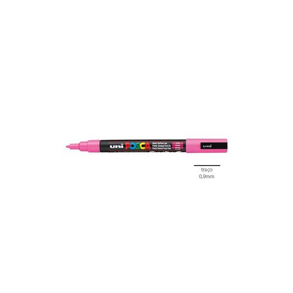 MARCADOR UNIBALL POSCA PC3M 0,9mm ROSA FUCSIA