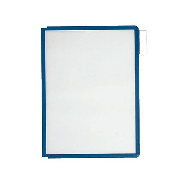 PACK 5x BOLSAS MAGNETICAS A4  DURABLE DURAFRAME  C/ MOLDURA AZUL