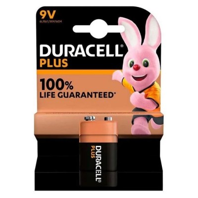 BLISTER C/ 1 x PILHA DURACELL PLUS 6LR61 9V