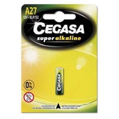 BLISTER C/ 1 x PILHA ALCALINA CEGASA A27 - A27/27A/V27A/8LR732 12v