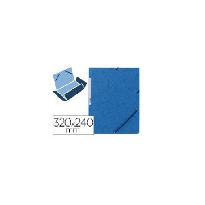 PASTA CARTAO LP  C/ 3xABAS  A4 FOLIO C/ ELASTICOS  AZUL