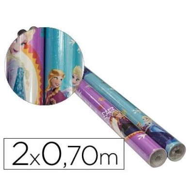 ROLO PAPEL EMBRULHO / FANTASIA INFANTIL 70x200cm (CORES SORTIDAS) - FROZEN