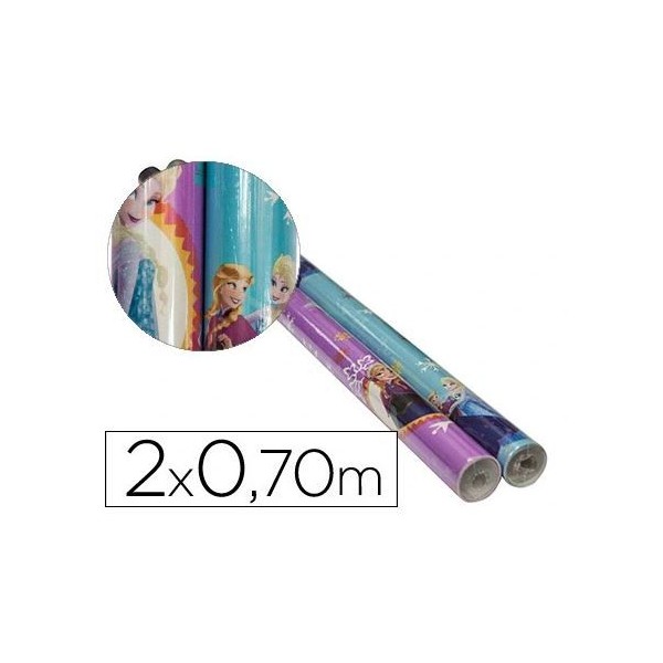 ROLO PAPEL EMBRULHO / FANTASIA INFANTIL 70x200cm (CORES SORTIDAS) - FROZEN