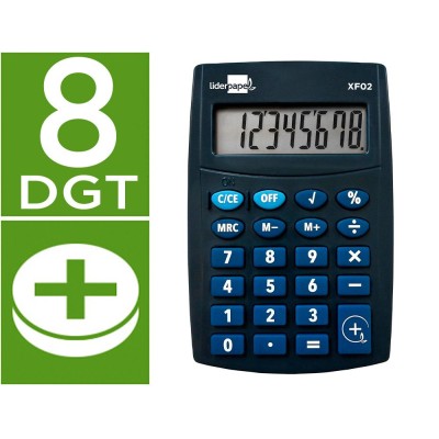 CALCULADORA DE BOLSO LP XF02 8DIG. - AZUL