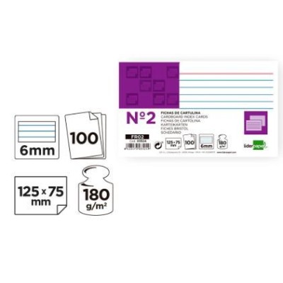 FICHAS EM CARTOLINA 75x125mm 100FLS PAUTADO