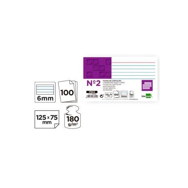 FICHAS EM CARTOLINA 75x125mm 100FLS PAUTADO