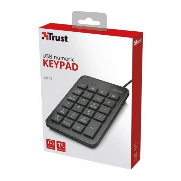 TECLADO NUMERICO TRUST XALAS - USB 