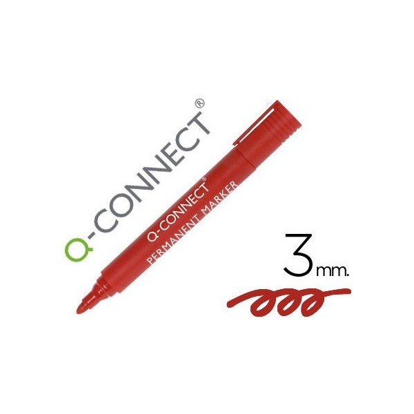 MARCADOR PERMANENTE QC PT-CN 2a3MM VERMELHO