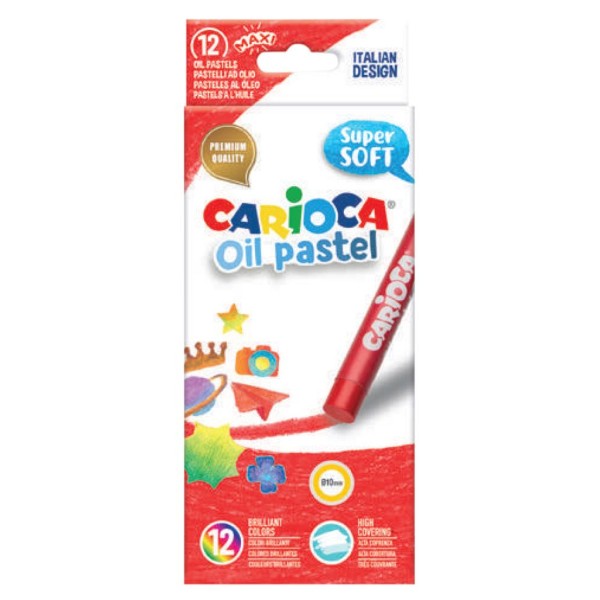 PASTEL DE OLEO CARIOCA  C/ 12 CORES SORTIDAS