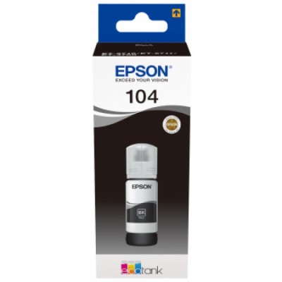 TINTEIRO EPSON ECOTANK Nº104 PRETO 70ML 4.5k ORIGINAL