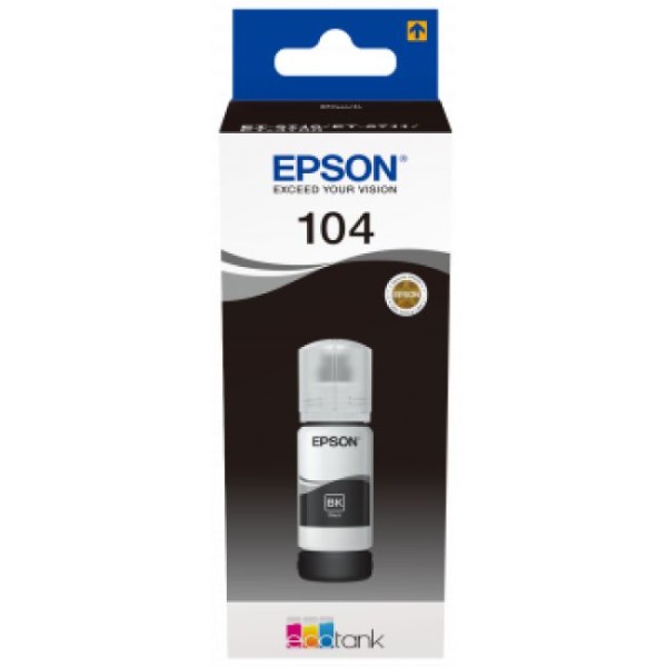 TINTEIRO EPSON ECOTANK Nº104 PRETO 70ML 4.5k ORIGINAL